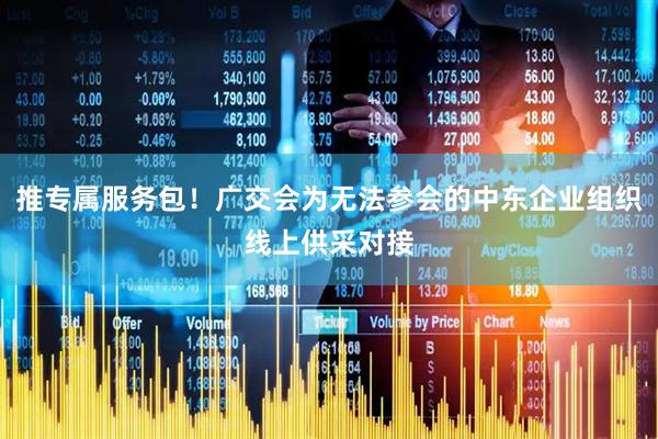 推专属服务包！广交会为无法参会的中东企业组织线上供采对接